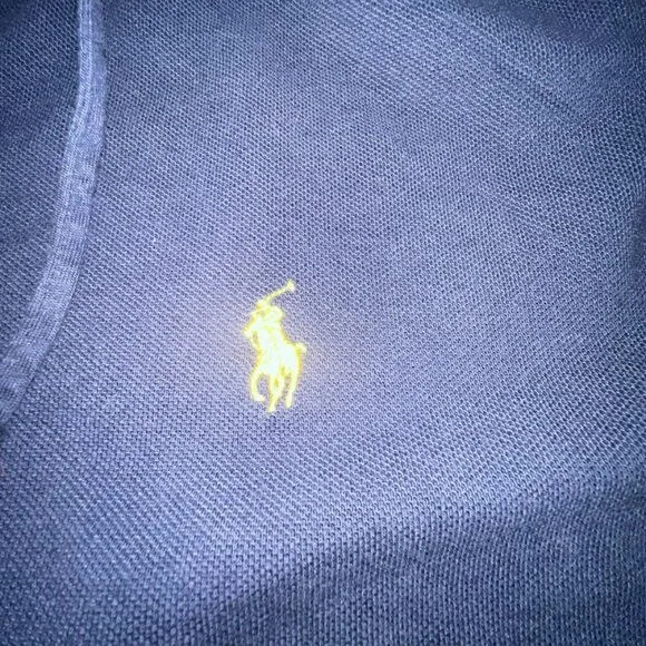 Polo Ralph Lauren Hoodie Men's LARGE Navy Lightweight Cotton Pullover Hoodie - Picture 4 of 9